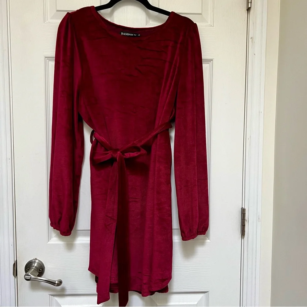 Red Velvet Jewel Toned Dress 🎀 - Picture 1 of 10